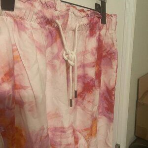 Ann Taylor Women's Pull On Easy Straight Pants Loose Fit High Rise Size M